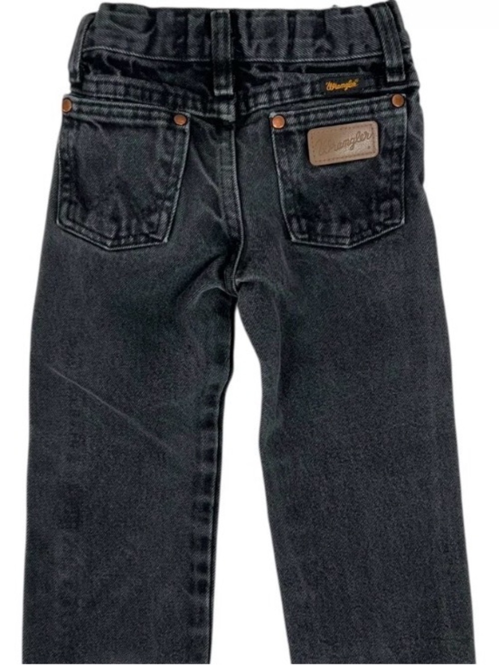 Wrangler Black Kids Straight-Leg Denim Jeans